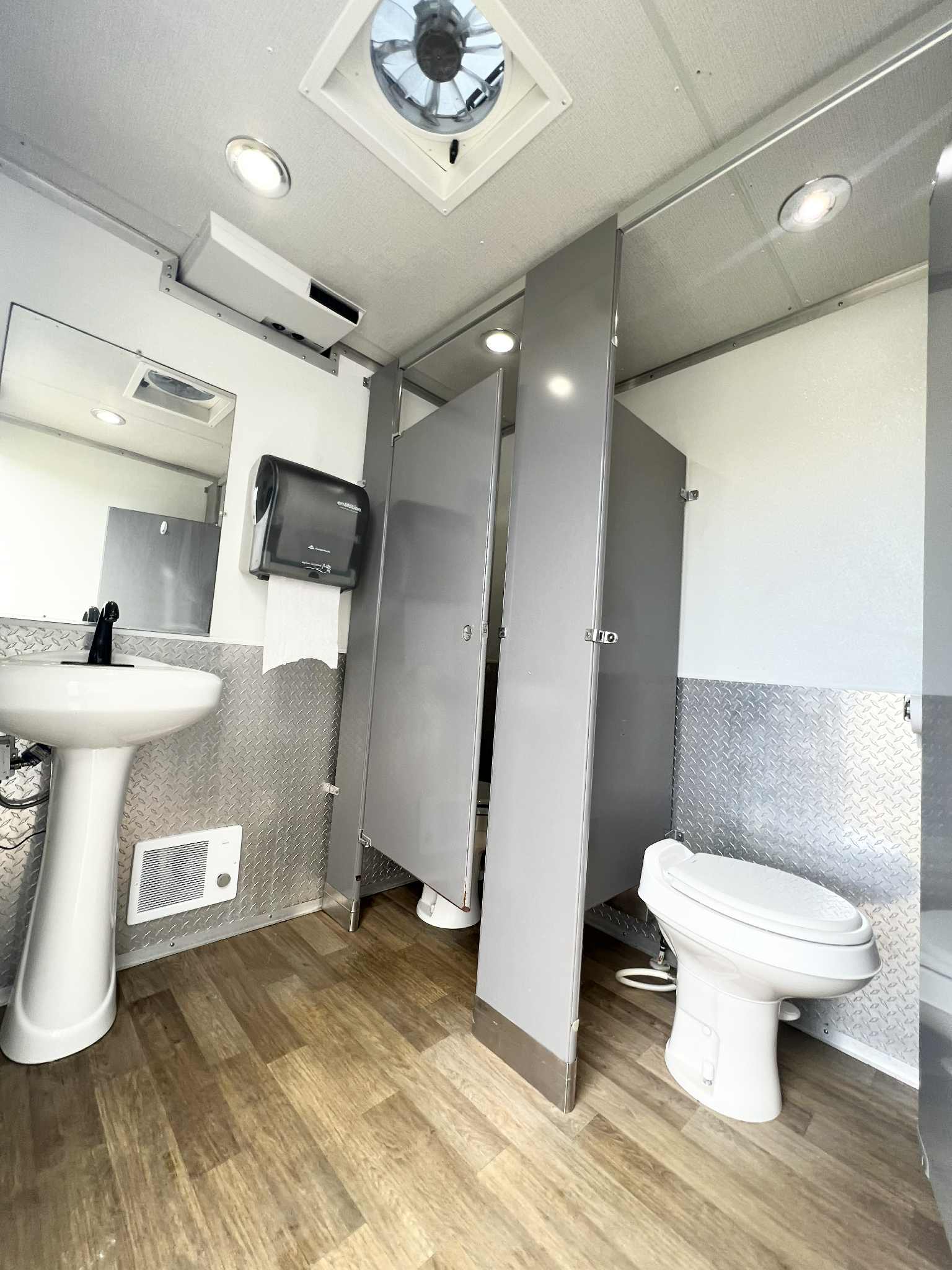 Interior View of Luxury Restroom Trailer